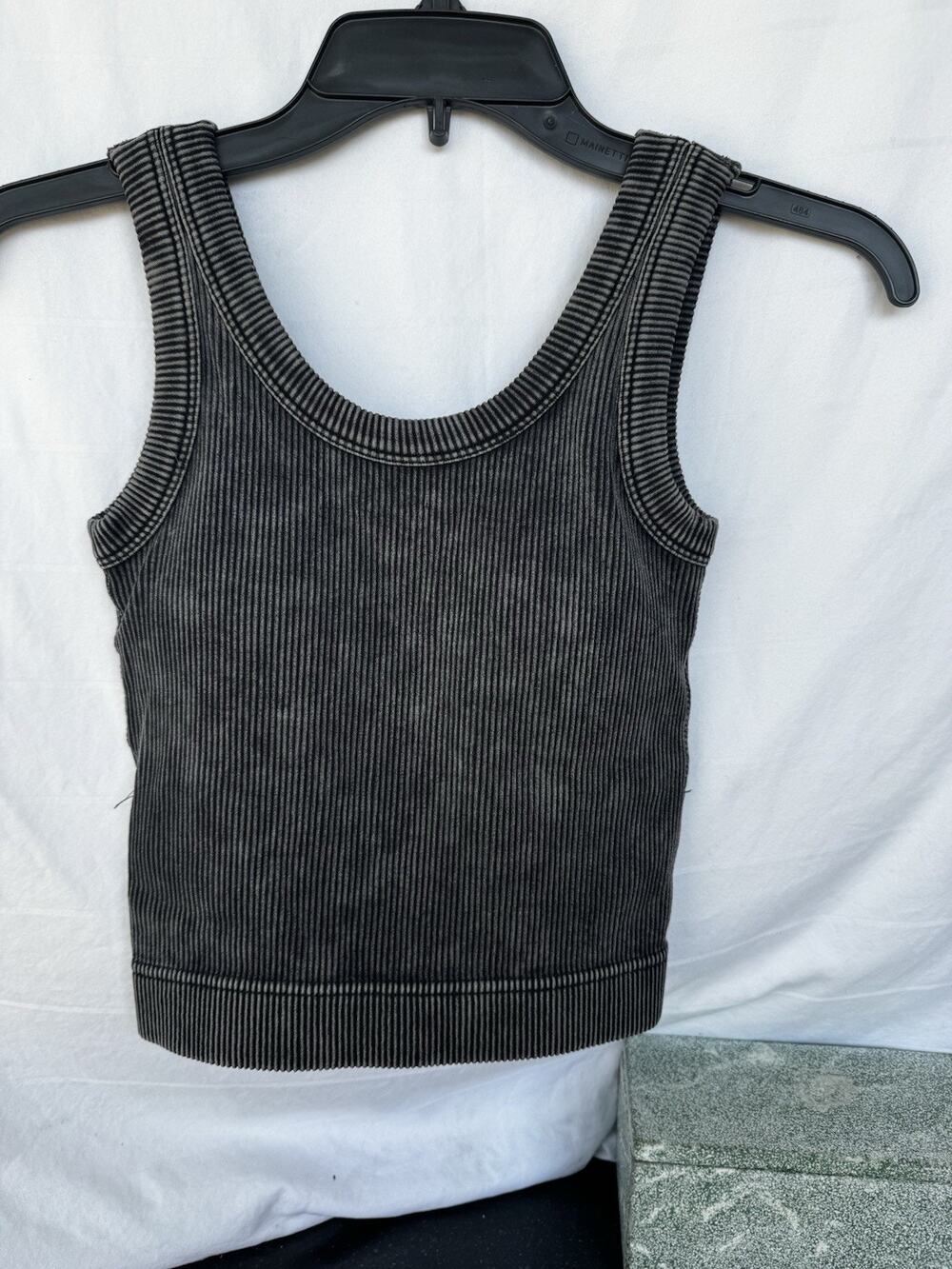 NWT Zenana Ribbed Seamless tank top Black L/XL Yoga Lounge Soft